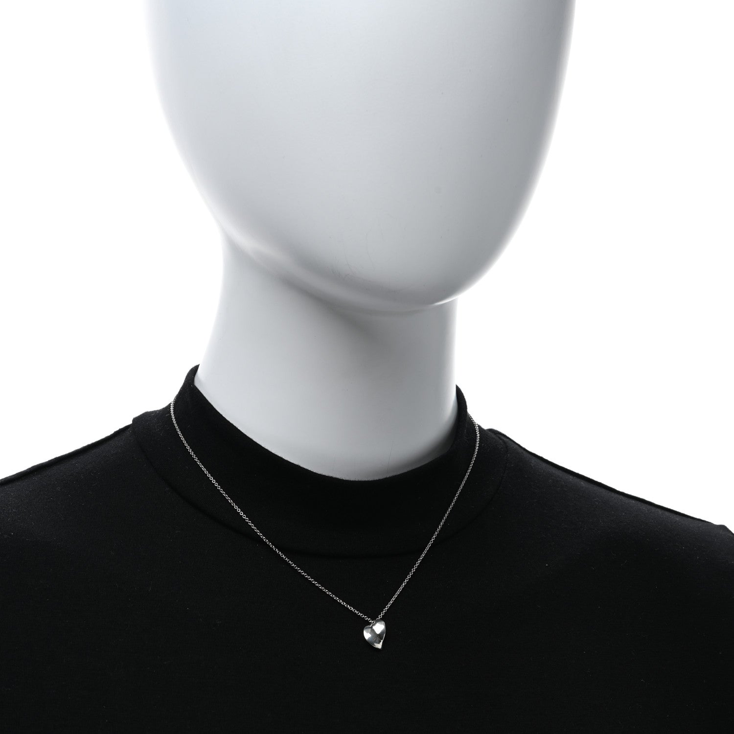 Tiffany Sterling Silver Frank Gehry Heart Pendant Necklace 2 of 4