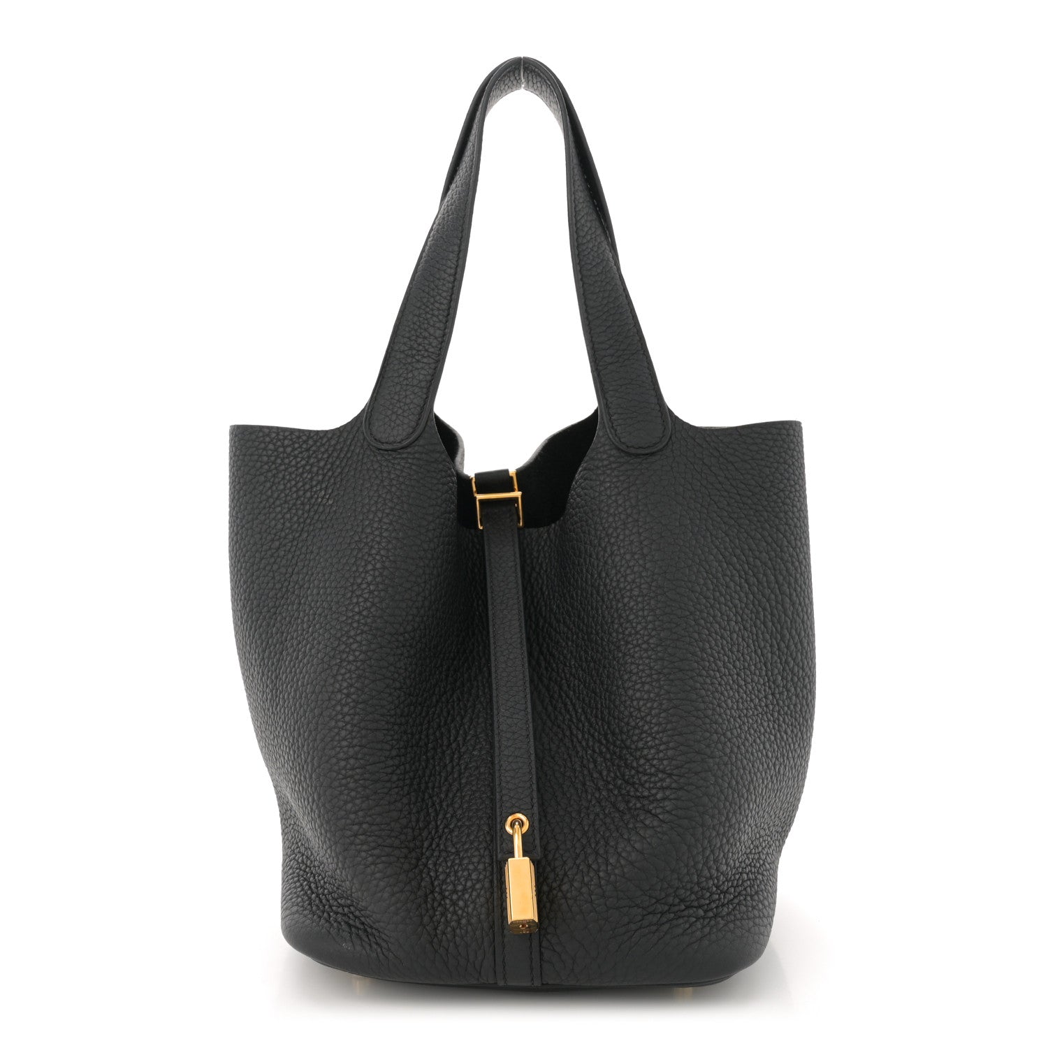 Hermes Taurillon Clemence Picotin Lock 22 MM Black 1 of 10