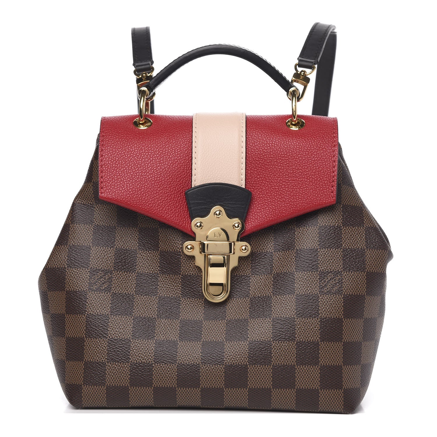 Louis Vuitton Damier Ebene Clapton Backpack Scarlet 1 of 8