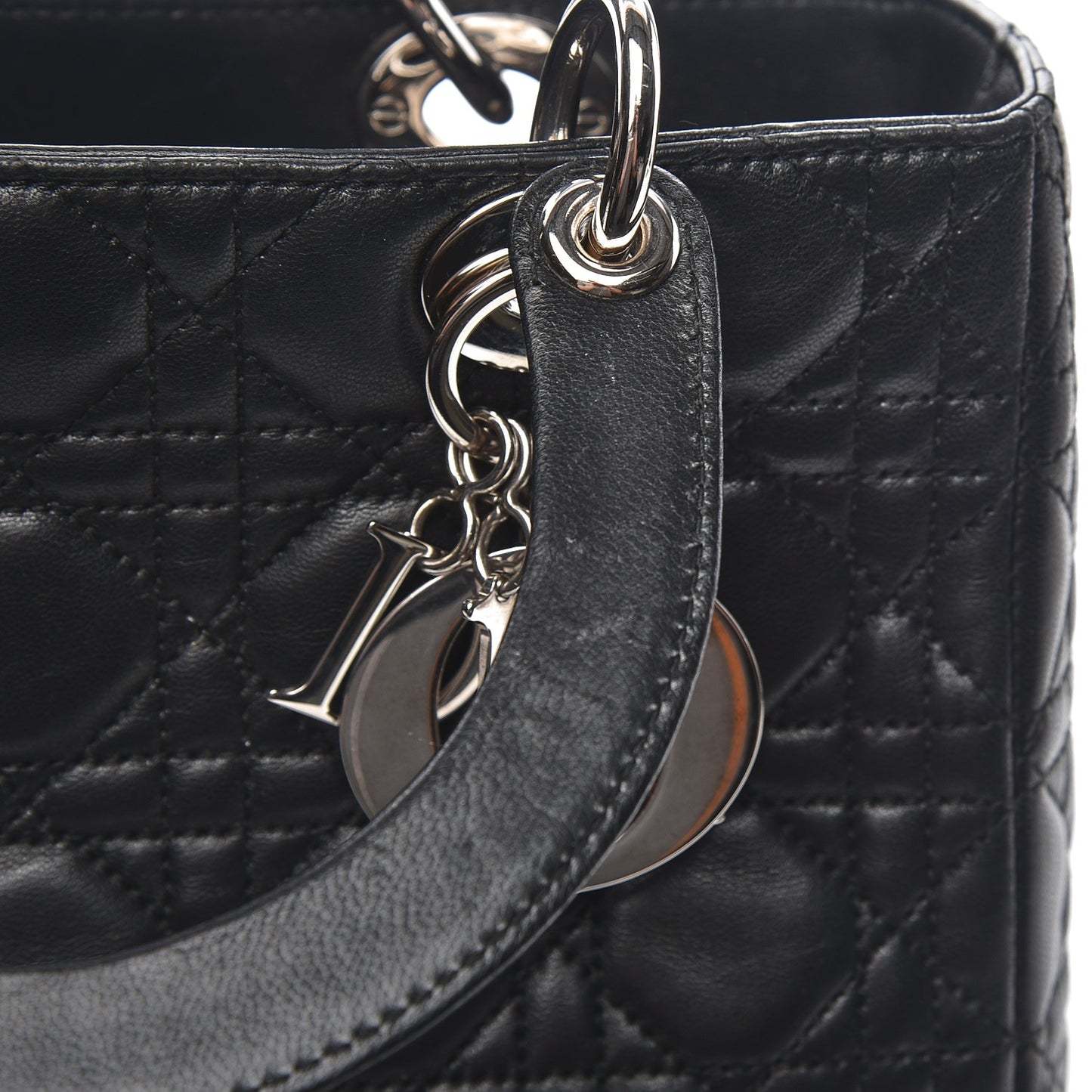 Lambskin Cannage Medium Lady Dior Black