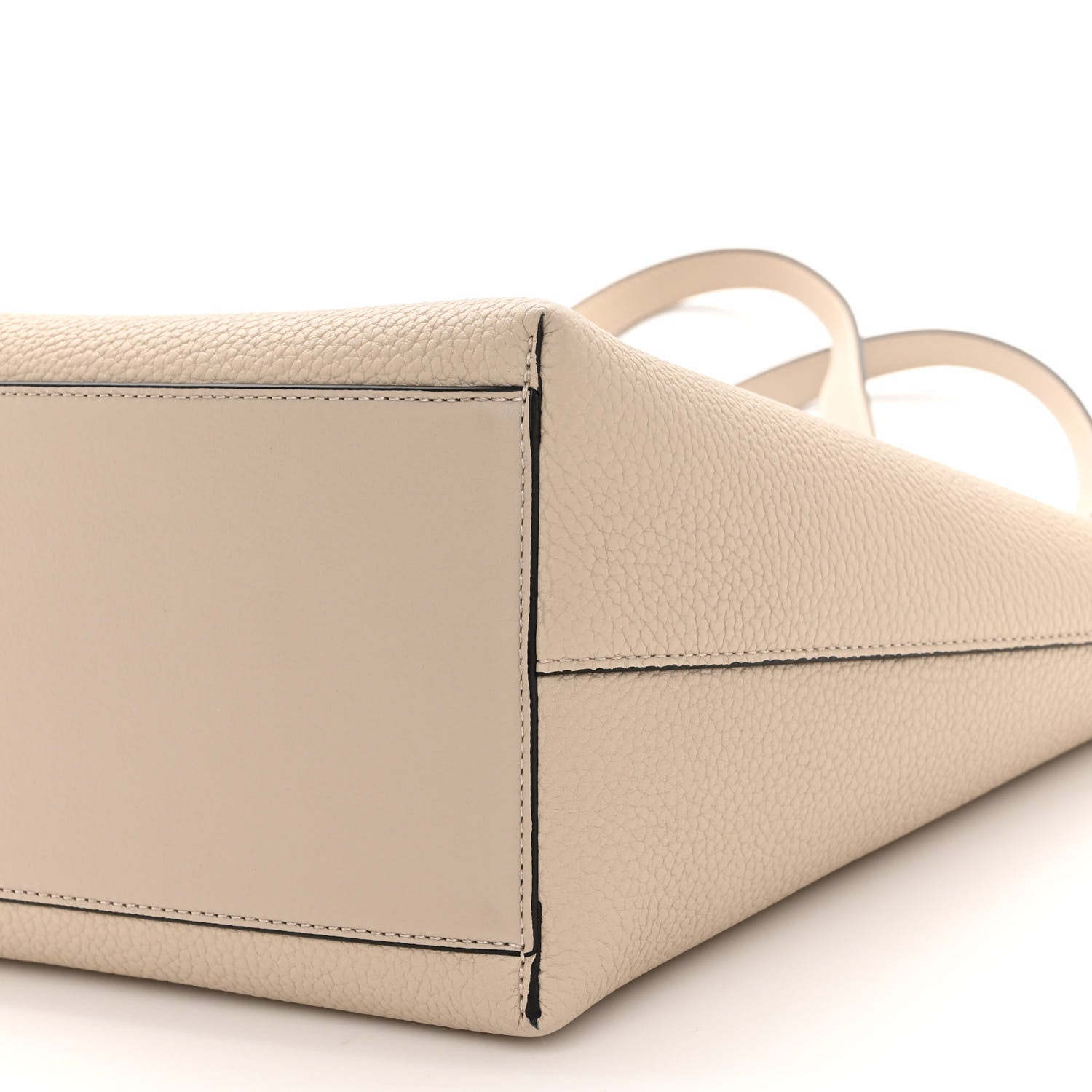 Loewe Grained Calfskin Small Anagram Tote Light Oat 9 of 9
