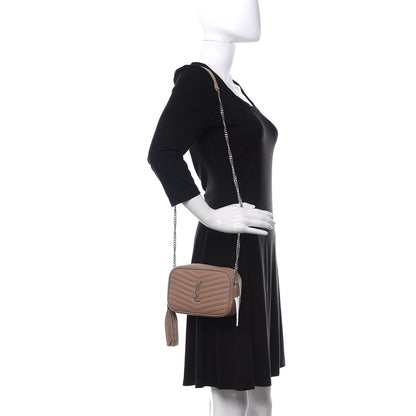 Saint Laurent Grain De Poudre Matelasse Monogram Mini Lou Camera Bag Gold Sand 2 of 10