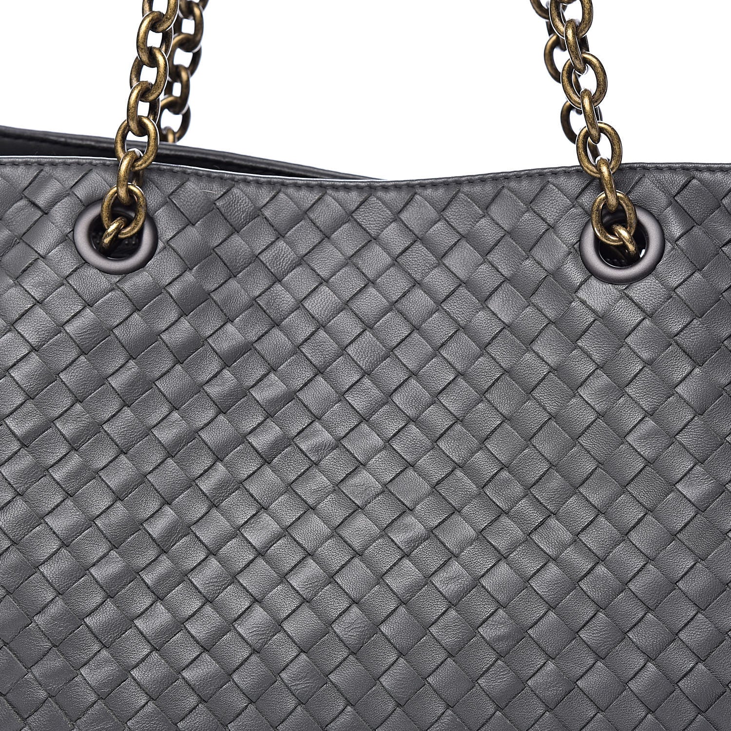 Bottega Veneta Nappa Intrecciato Large Classic Chain Strap Tote Light Grey 16 of 16