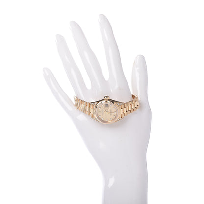 Rolex 18K Yellow Gold Diamond 26mm Datejust President Watch Champagne 69238 2 of 7