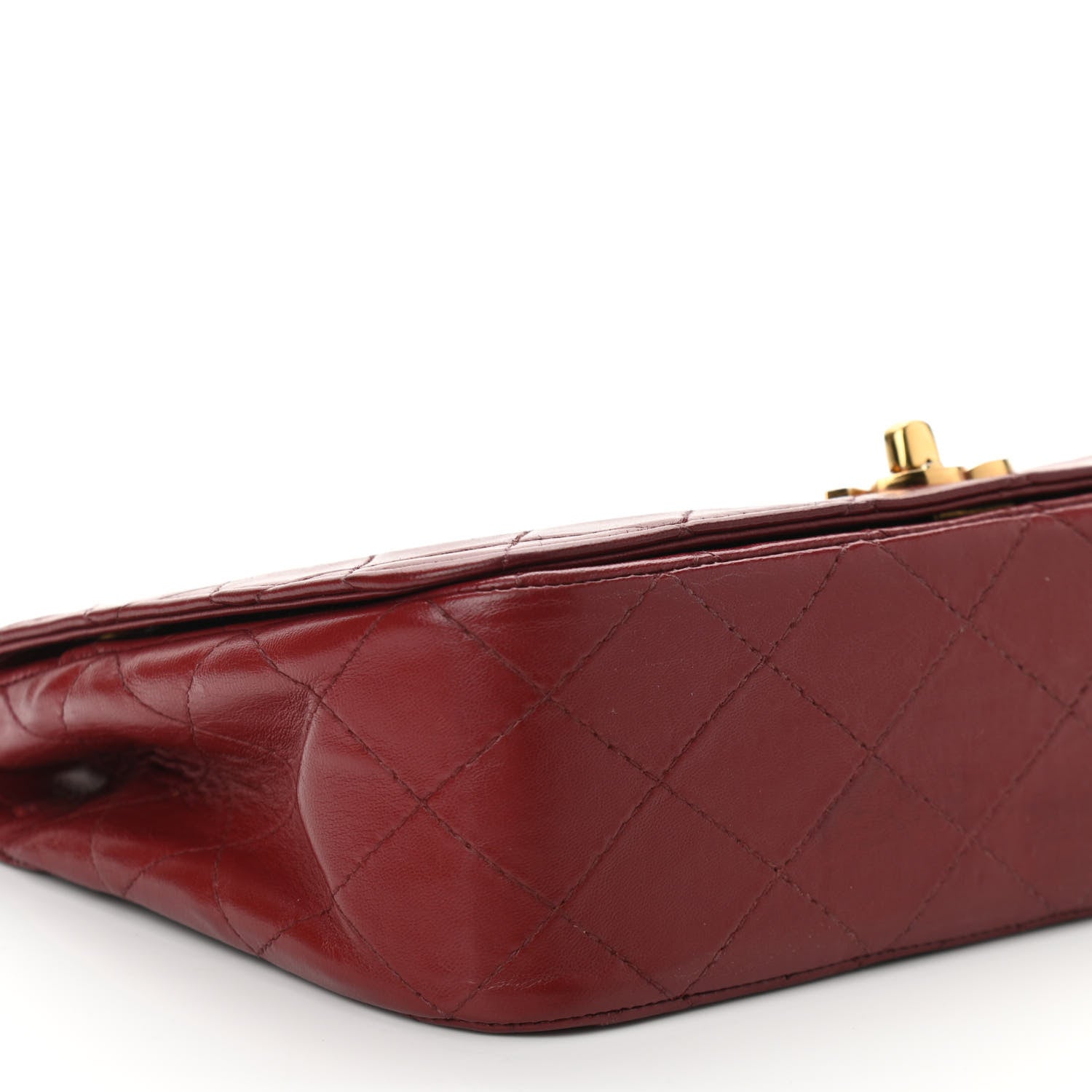 Chanel Lambskin Quilted Small Single Flap Bag Red 9 of 12