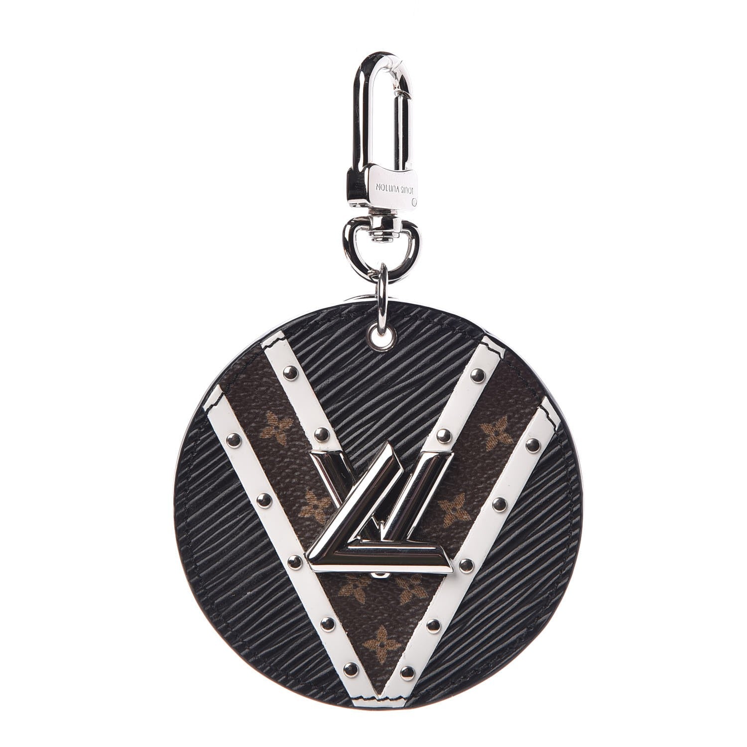 Louis Vuitton Epi Monogram V Twist Bag Charm Key Holder Brown 1 of 4