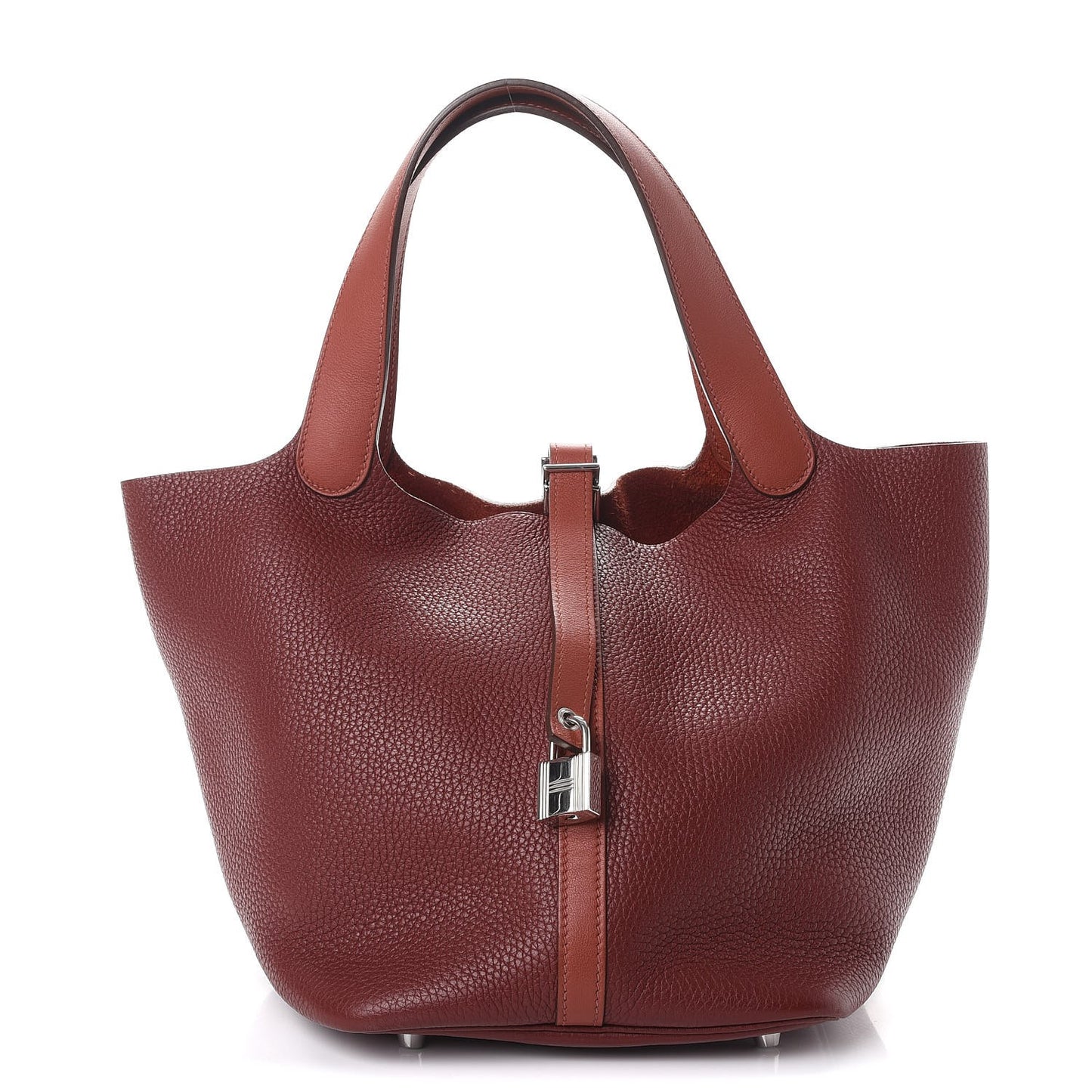 Taurillon Clemence Swift Picotin Lock 22 MM Rouge H Brique