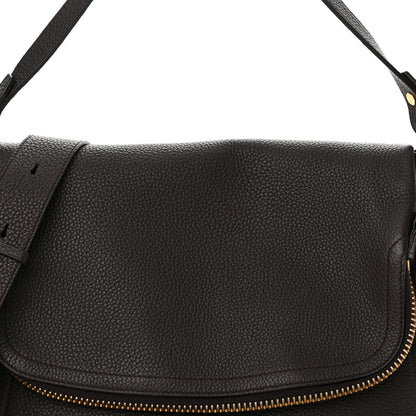 Tom Ford Pebbled Calfskin Large Jennifer Dark Brown 8 of 12