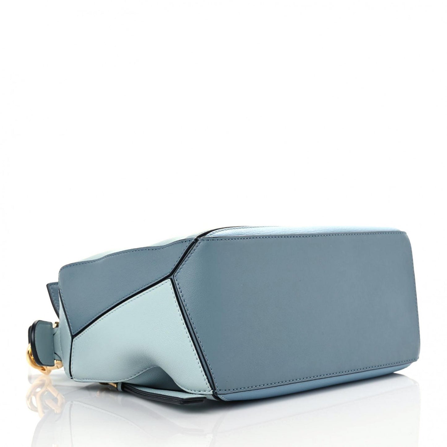 Calfskin Small Puzzle Bag Aqua Light Blue Stone Blue