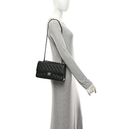 Chanel Caviar Quilted Medium Double Flap Black 2 of 10