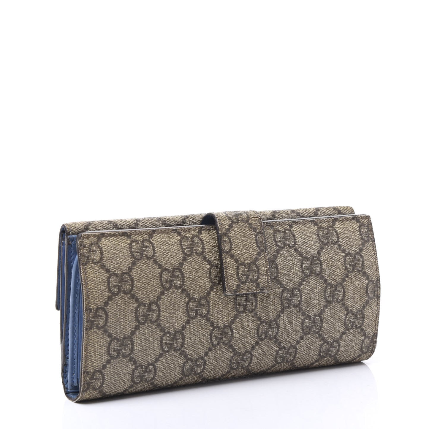 GG Supreme Monogram Interlocking Continental Flap Wallet