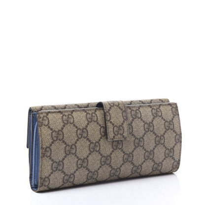 Gucci GG Supreme Monogram Interlocking Continental Flap Wallet 2 of 10