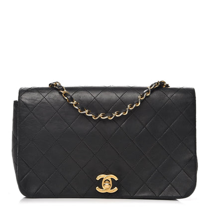Chanel Lambskin Quilted Small Single Flap Black 1 of 18
