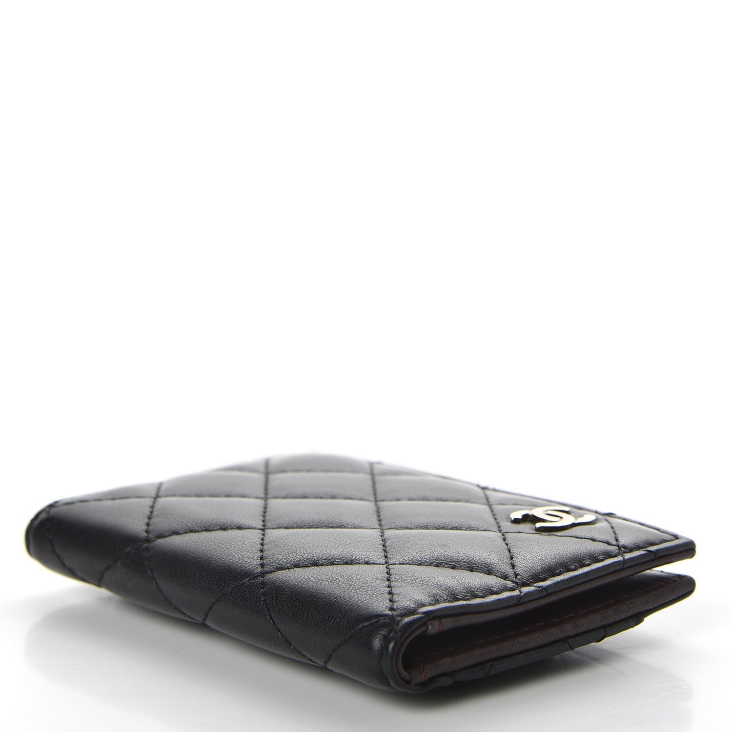Chanel Lambskin Quilted Card Holder Wallet Black 4 of 8