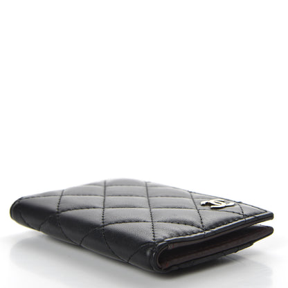 Chanel Lambskin Quilted Card Holder Wallet Black 4 of 8