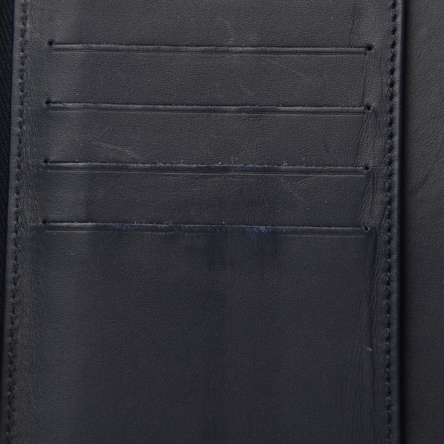 Caviar Quilted Large Zip Around Organizer Wallet Navy