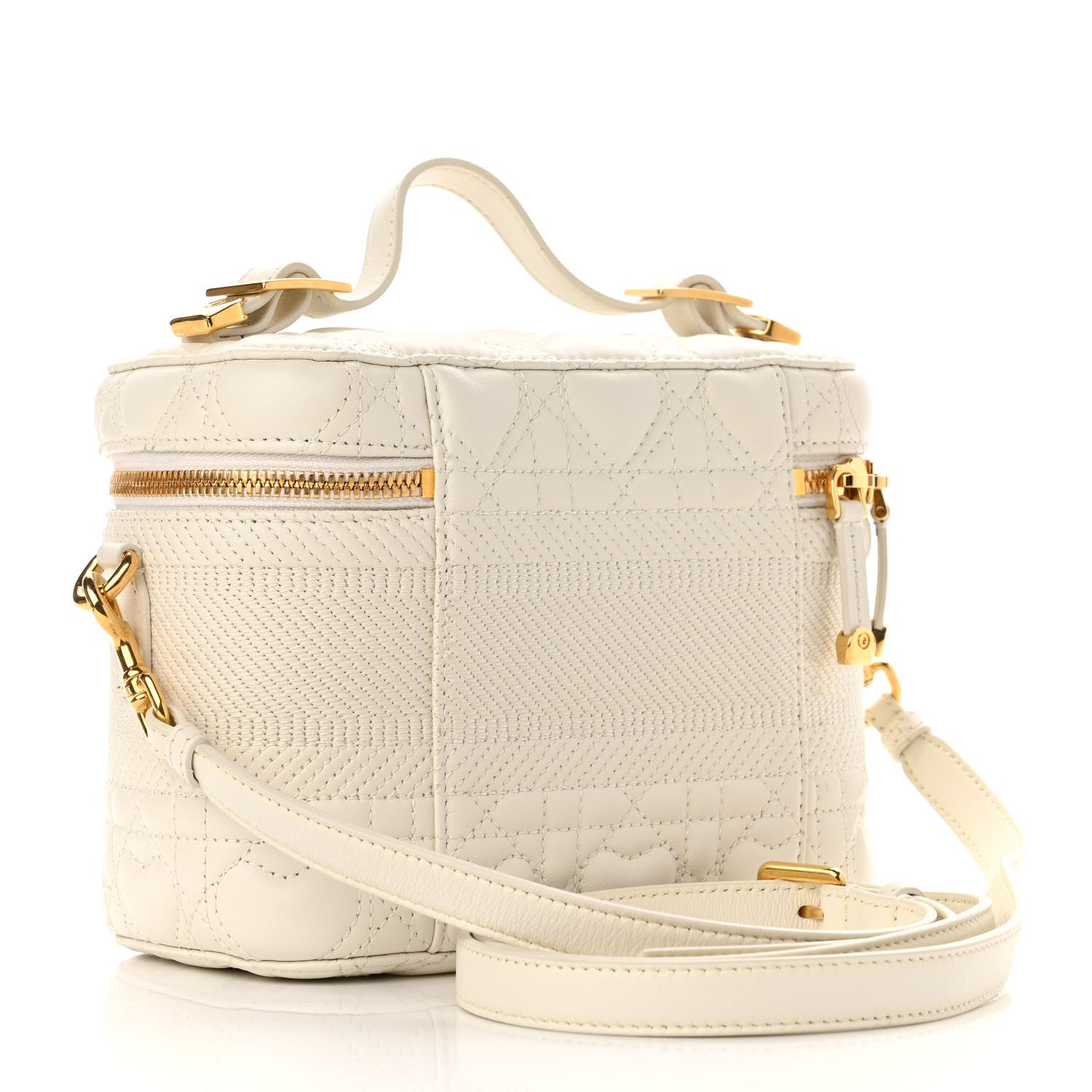 Christian Dior Lambskin Cannage DiorAmour Small Diortravel Vanity Case Latte 3 of 9
