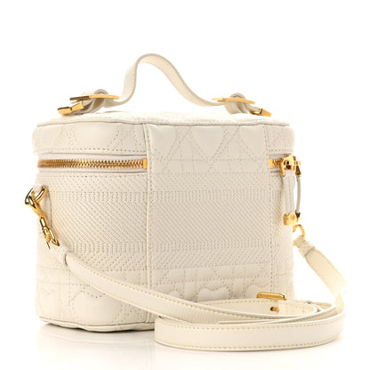 Christian Dior Lambskin Cannage DiorAmour Small Diortravel Vanity Case Latte 3 of 9