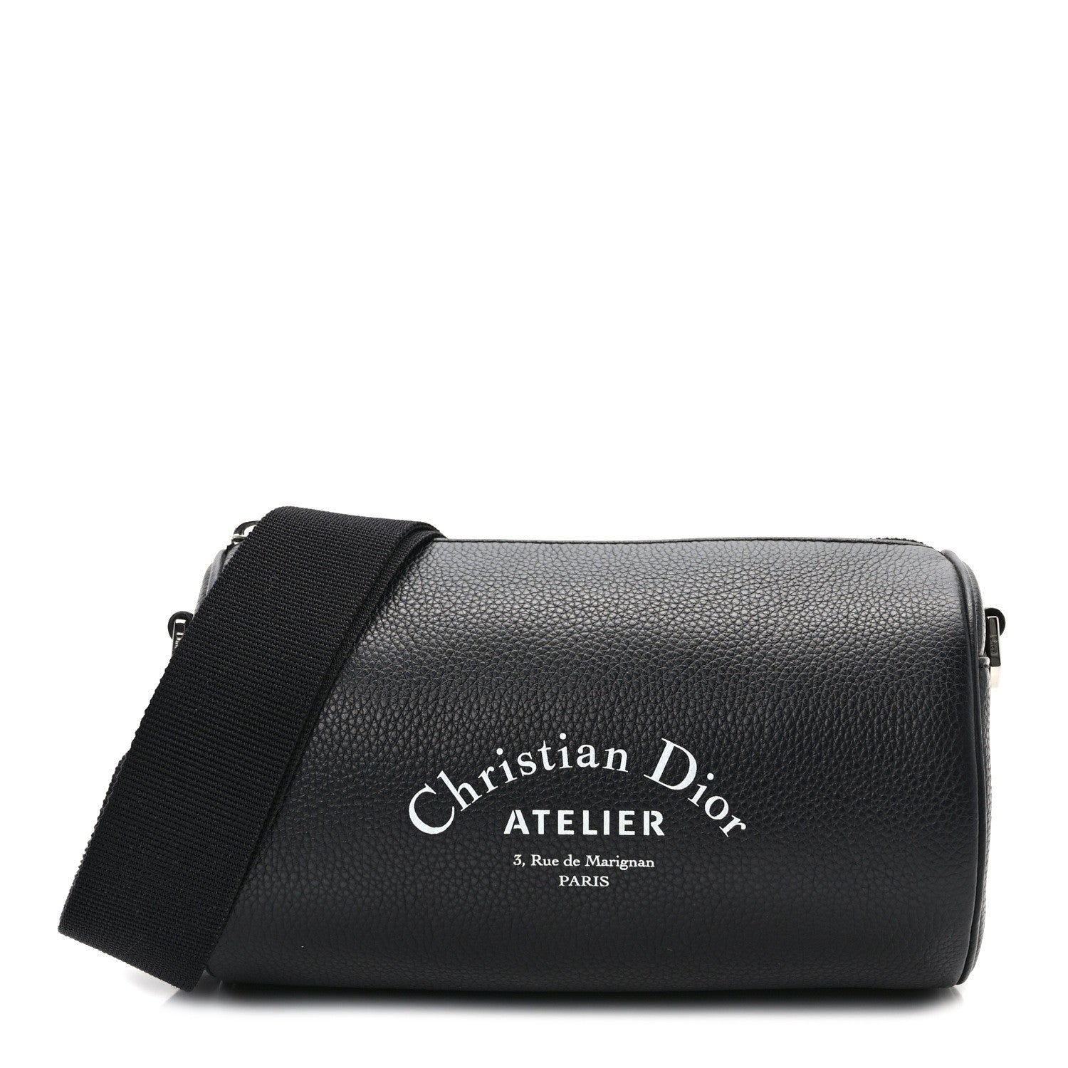 Christian Dior CHRISTIAN DIOR HOMME Grained Calfskin Mens Roller Pouch Black 1 of 12