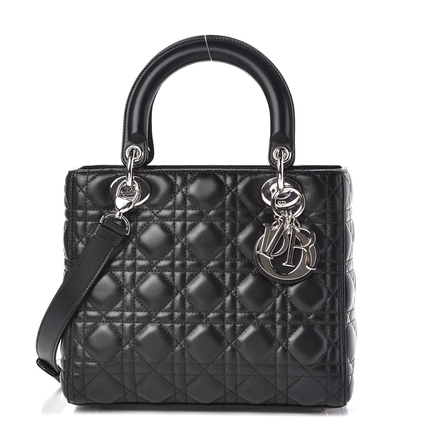 Lambskin Cannage Medium Lady Dior Black