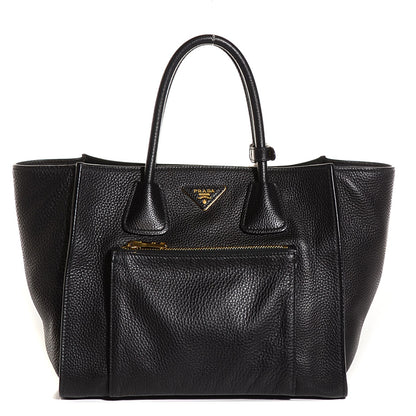Prada Vitello Daino Shopping Tote Nero Black 1 of 10
