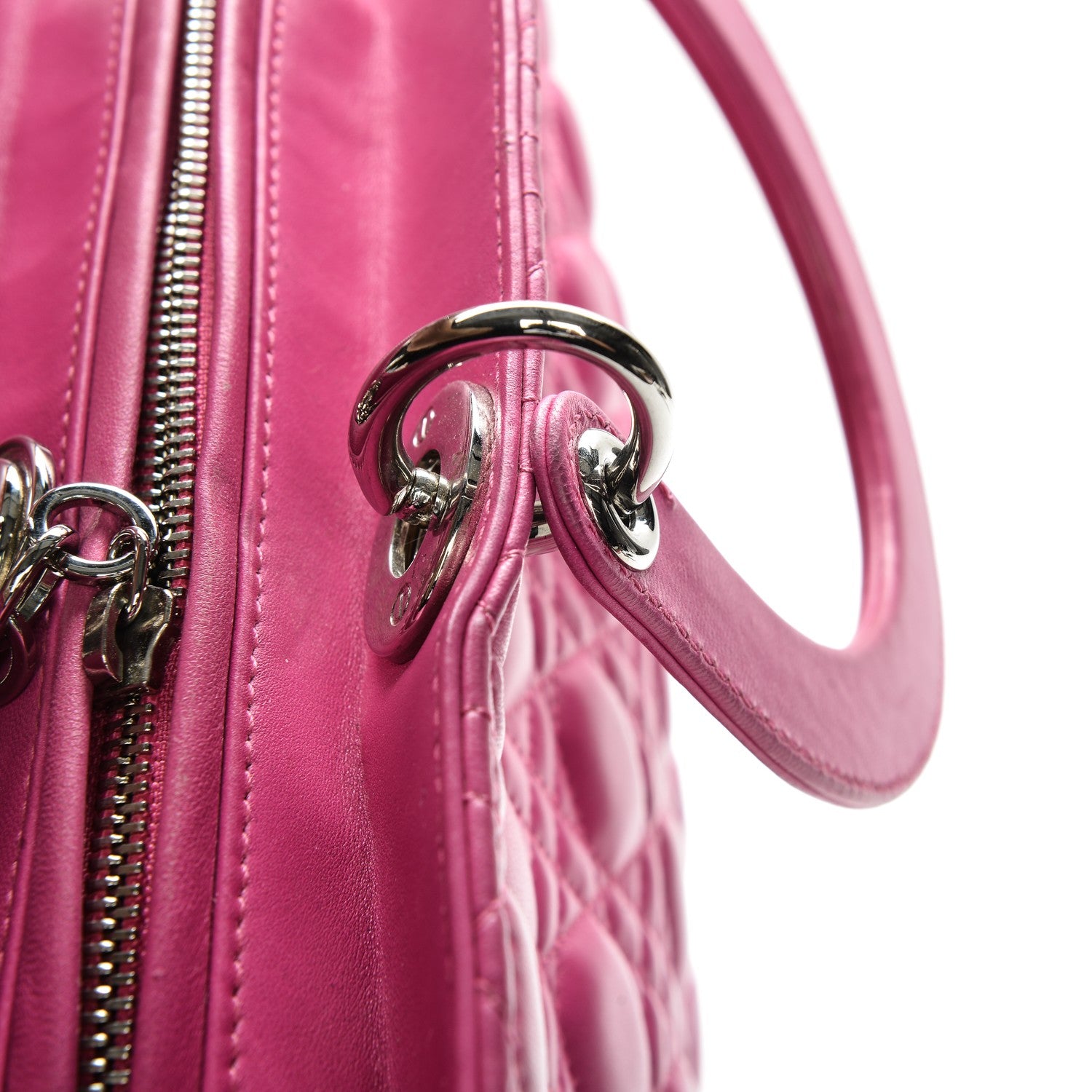 Christian Dior Lambskin Cannage Large Lady Dior Pink 16 of 22