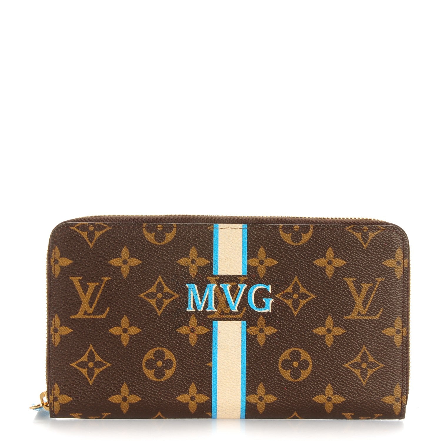 Louis Vuitton Monogram My LV Heritage Zippy Organizer Wallet Ivory Blue Clair 1 of 8