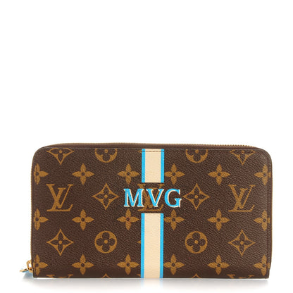 Louis Vuitton Monogram My LV Heritage Zippy Organizer Wallet Ivory Blue Clair 1 of 8