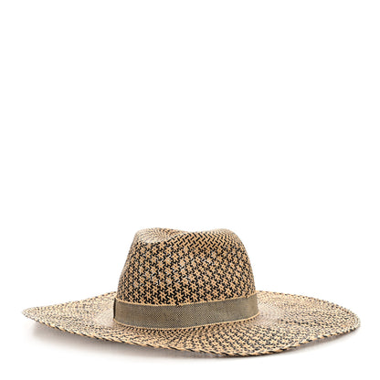 Hermes Chapeau Femme Etna Panama Hat 57 Naturel Black 1 of 11