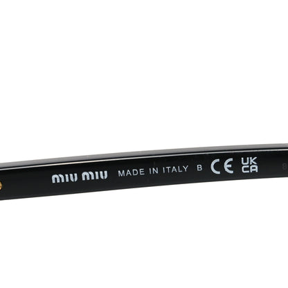 Miu Miu Acetate Oval Regard Sunglasses SMU04Z Black 5 of 7