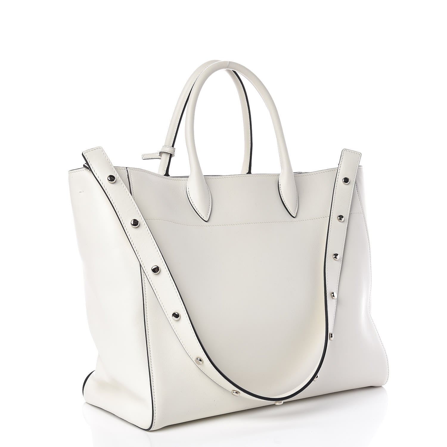 Prada City Calf Shopping Tote White 3 of 9