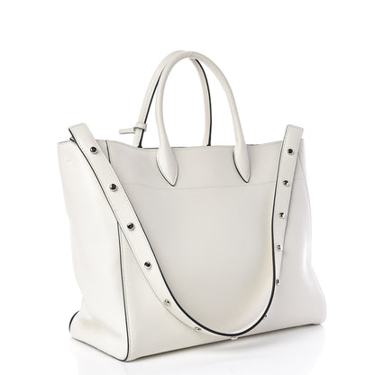 Prada City Calf Shopping Tote White 3 of 9