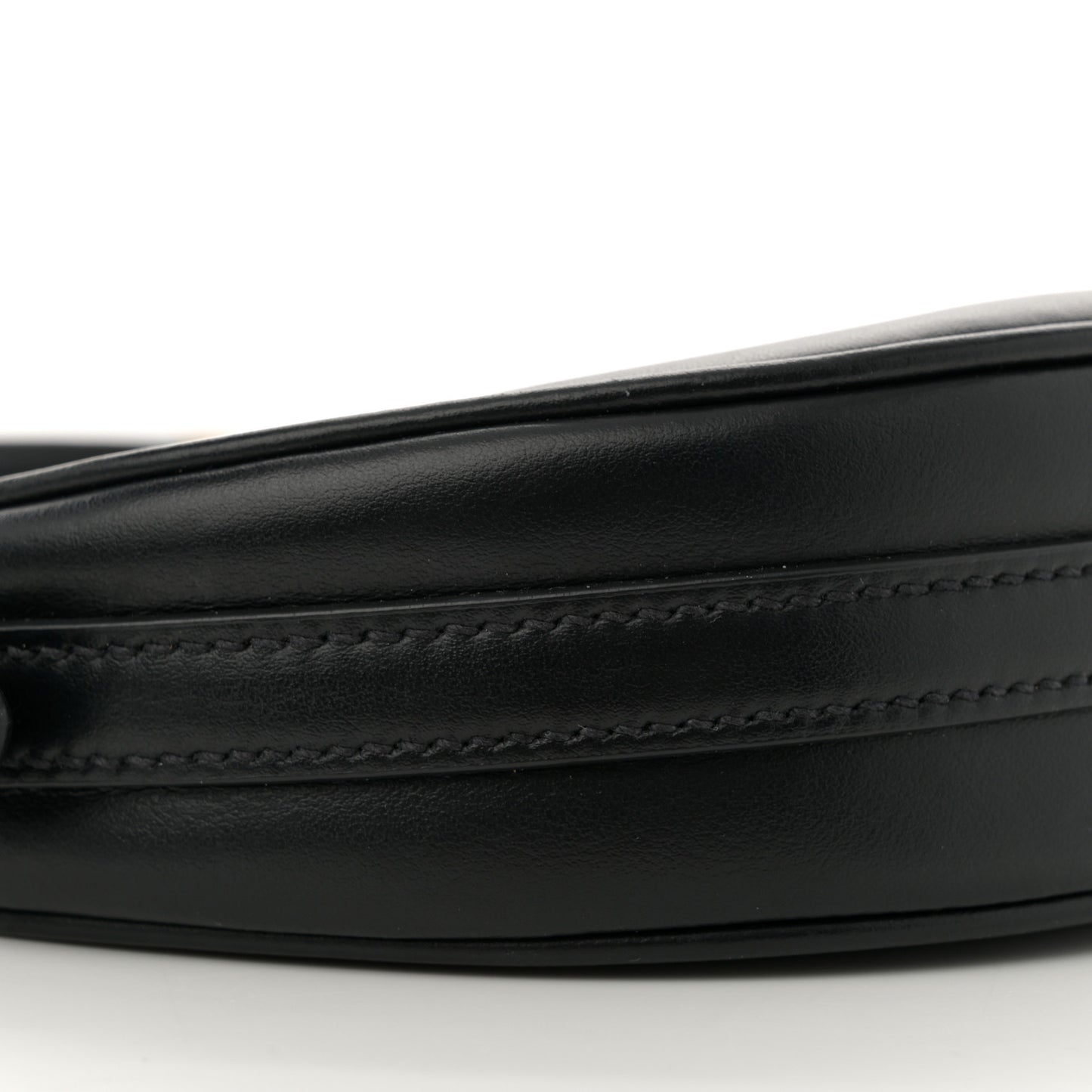 Soft Calfskin Arque Shoulder Bag Black
