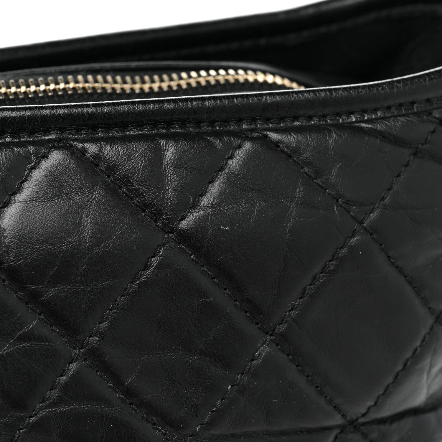 Chanel Aged Calfskin Quilted Medium Gabrielle Hobo Black 17 of 17