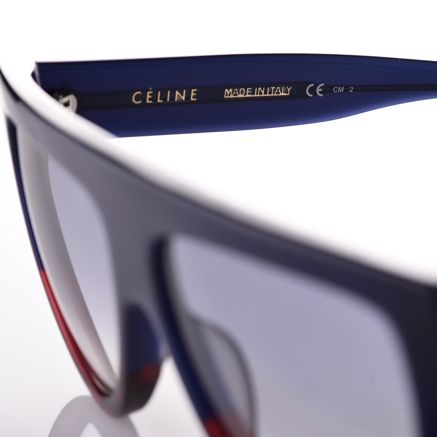 Celine Shadow Sunglasses CL 41026/S Blue Red 6 of 7