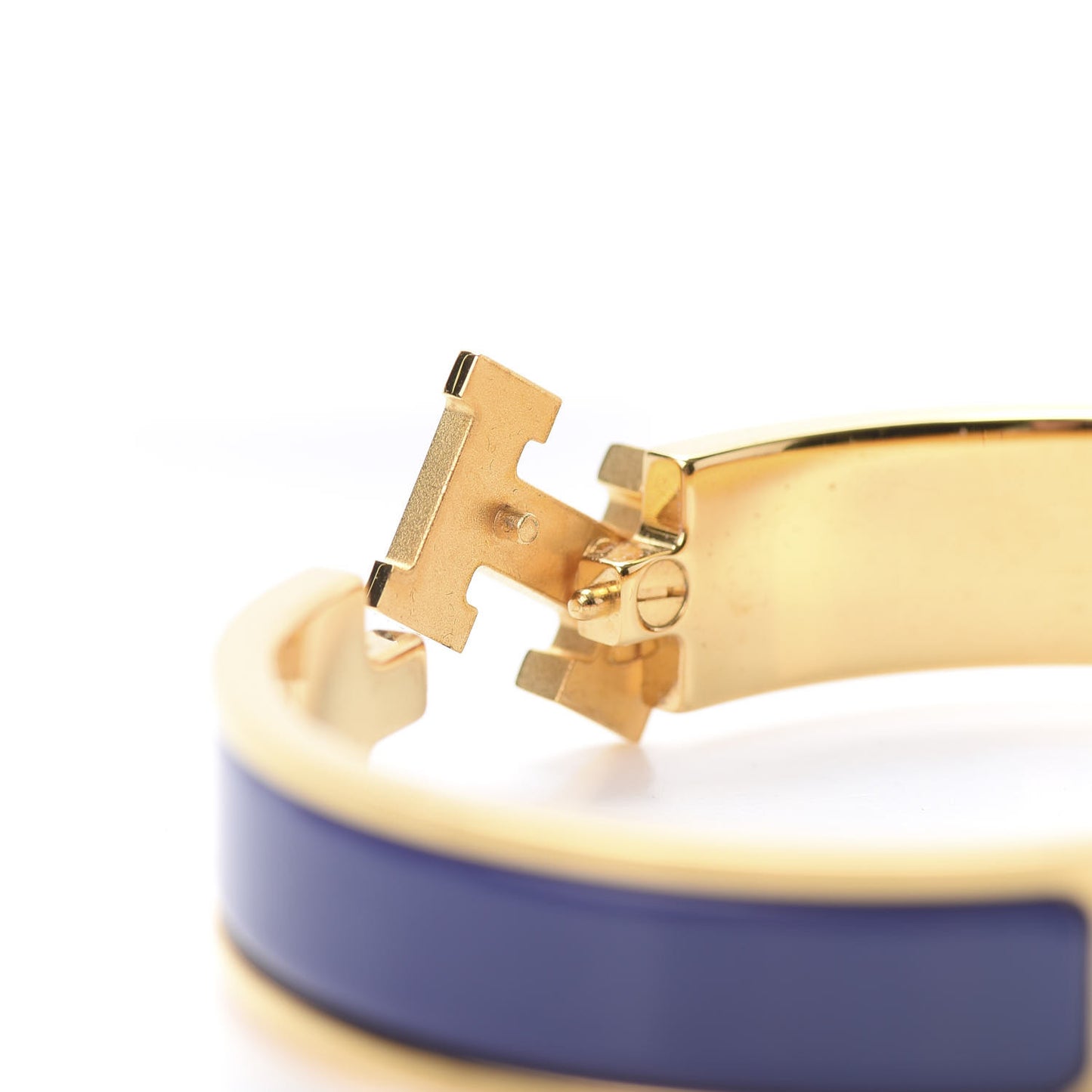 Enamel Narrow Clic Clac H Bracelet GM Bleu Royal