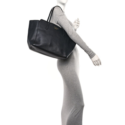 Gucci Pebbled Calfskin Medium Swing Tote Black 2 of 9