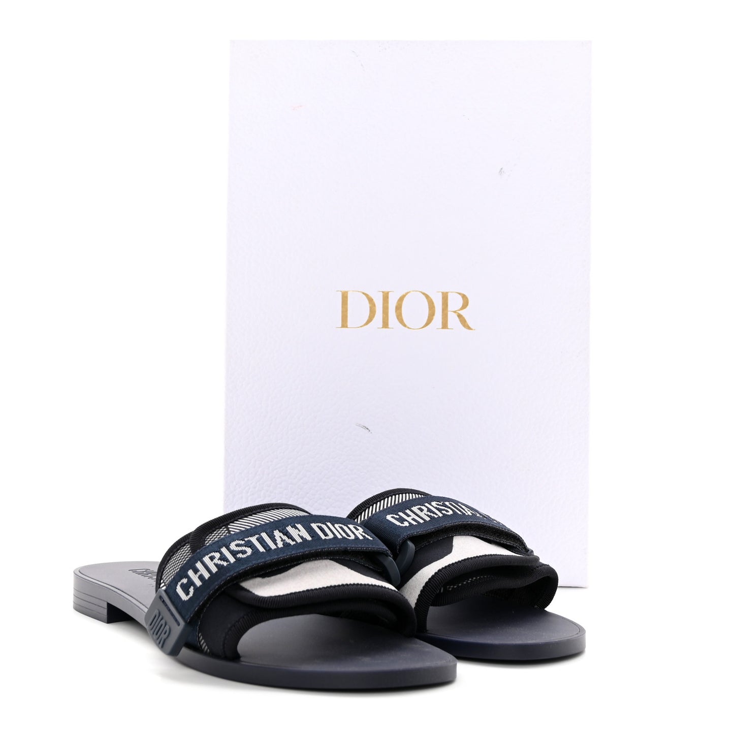 Technical Stretch Fabric Camouflage Dio(r)evolution Slide Sandals 39 Deep Blue