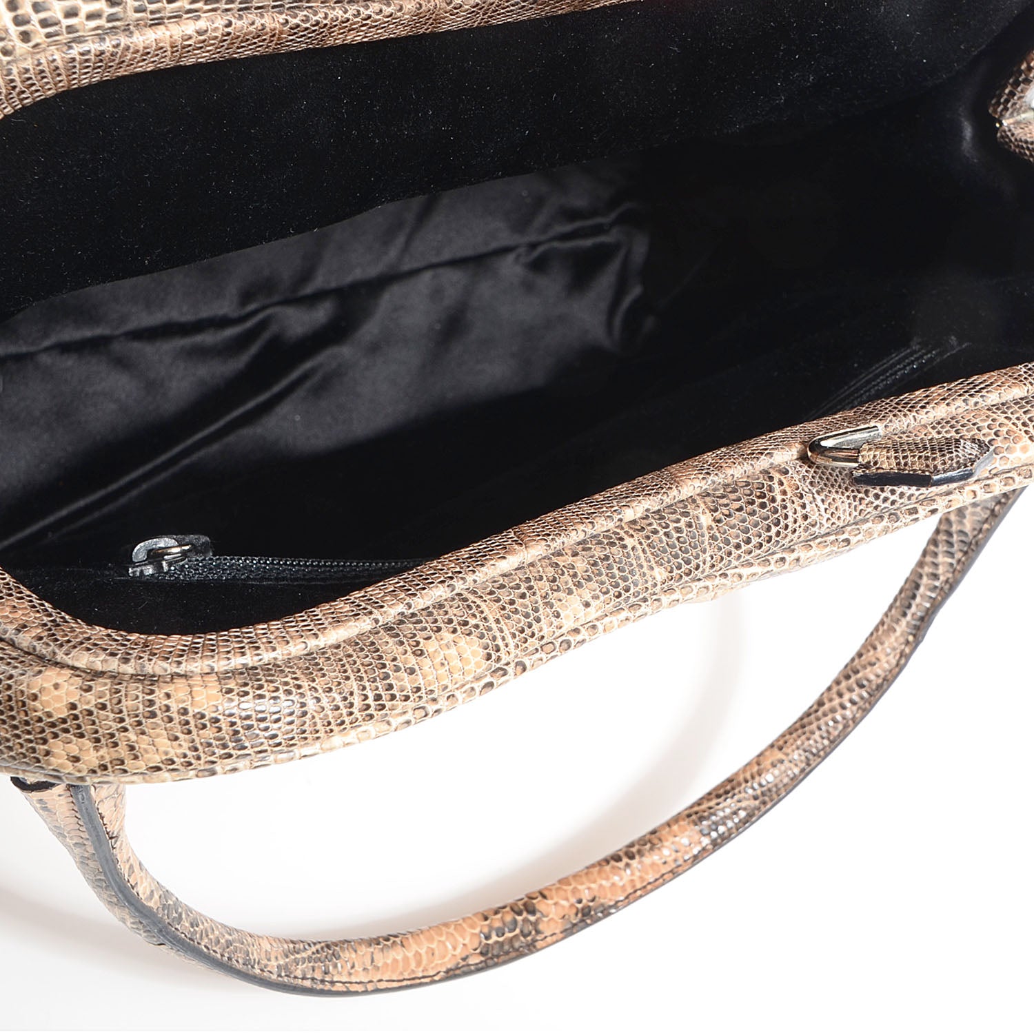 Prada Lizard Kiss Lock Frame Bag Beige 5 of 7