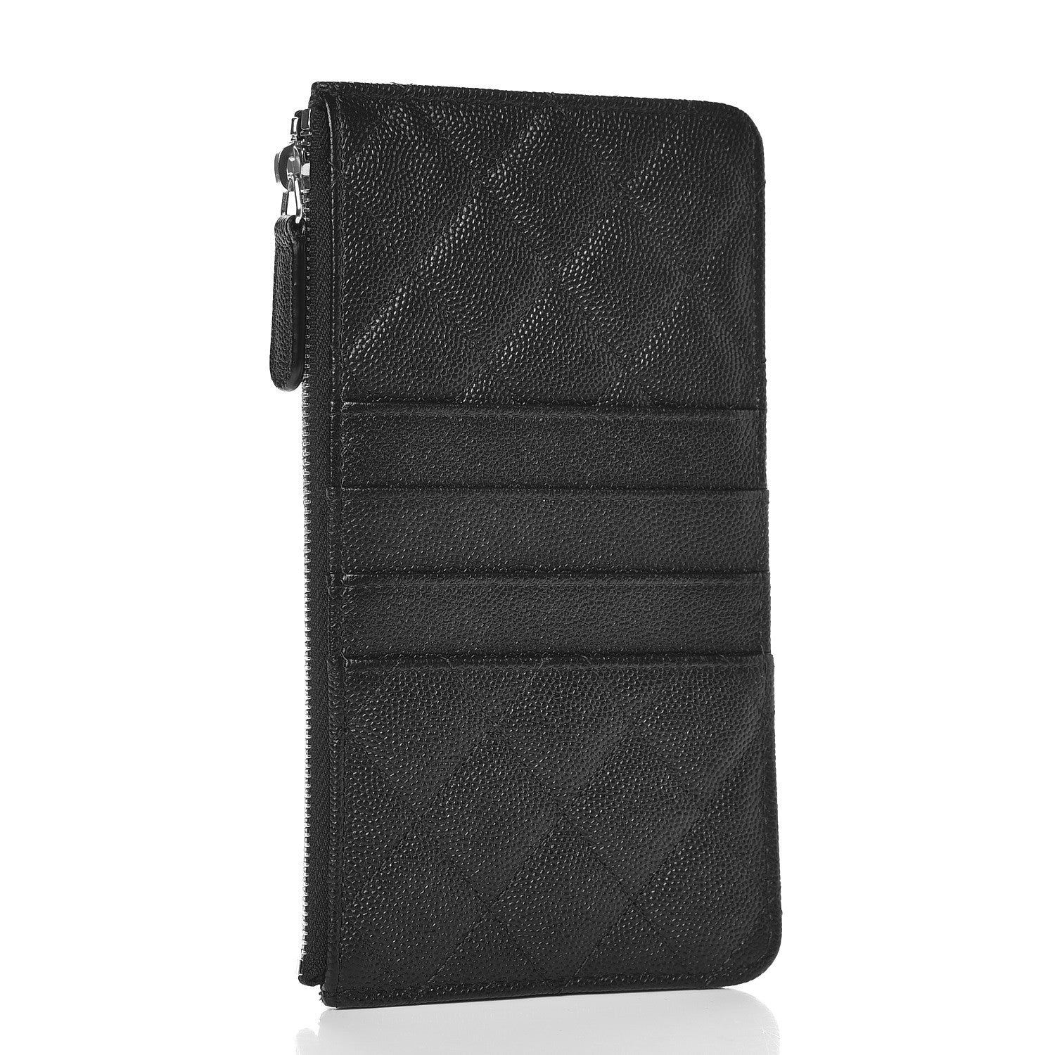 Chanel Caviar Quilted Classic Flat Wallet Pouch Black 3 of 8