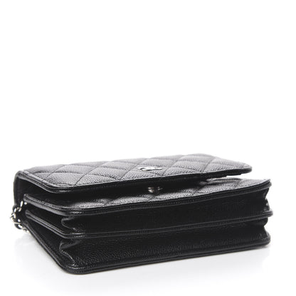 Chanel Caviar Quilted Mini Wallet On Chain WOC Black 4 of 10