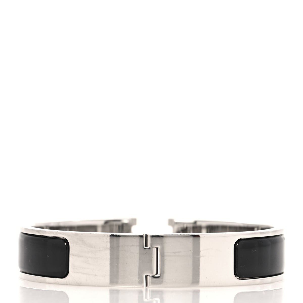 Enamel Narrow Clic Clac H Bracelet PM Black