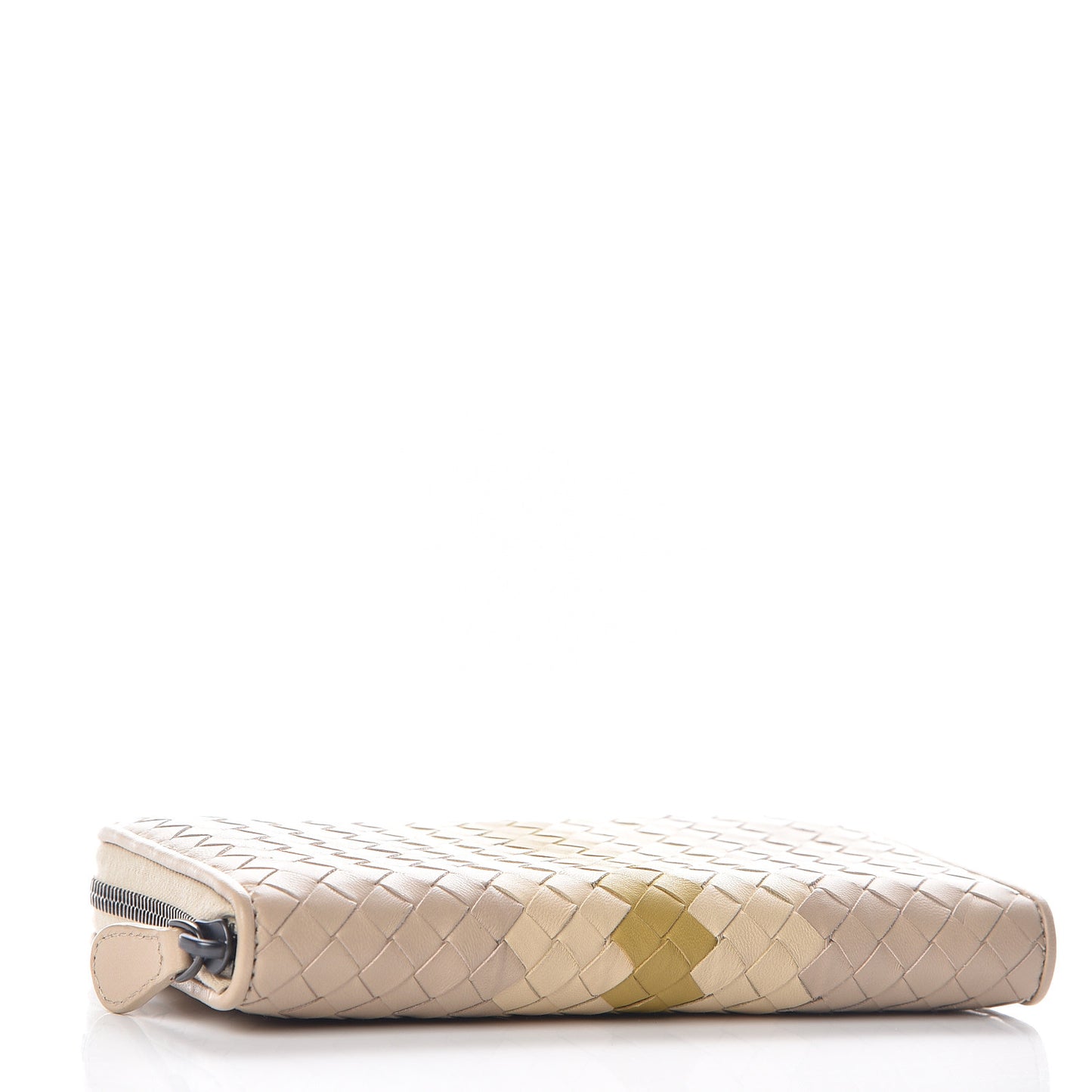 Nappa Intrecciato Zip Around Wallet Mink Multicolor