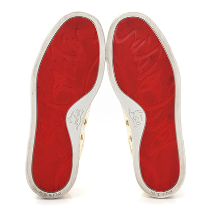 Christian Louboutin Crackled Patent Calfskin Womens Vieira Flat Sneakers 36.5 Platine 5 of 10