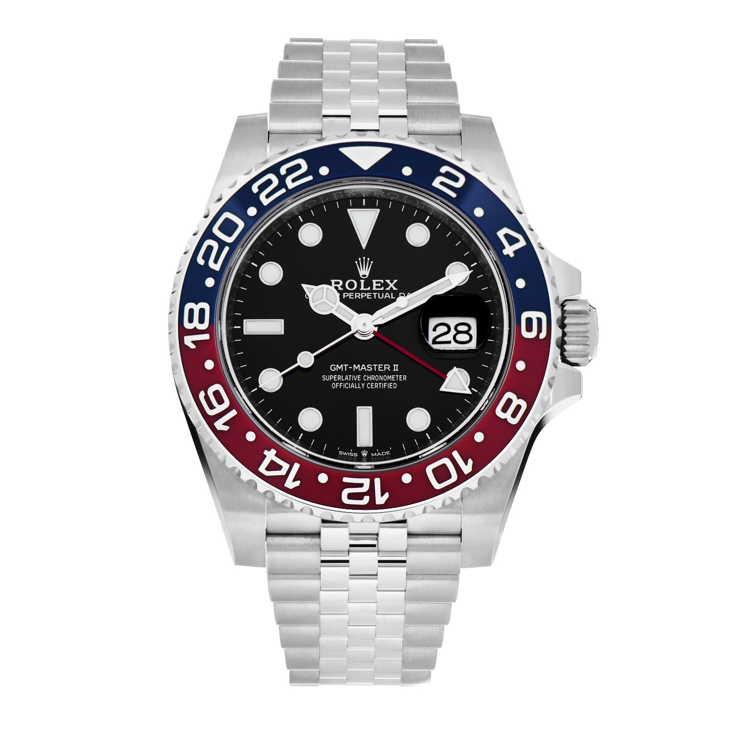Stainless Steel 40mm Oyster Perpetual Date GMT Master Ⅱ Pepsi Watch 126710BLRO