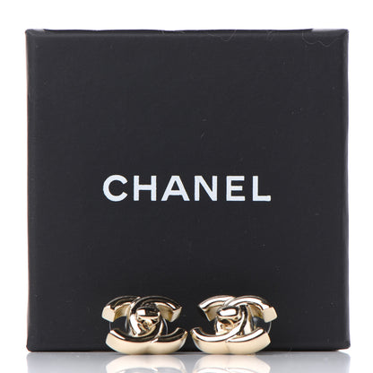 Chanel CC Turnlock Earrings Gold 5 of 5