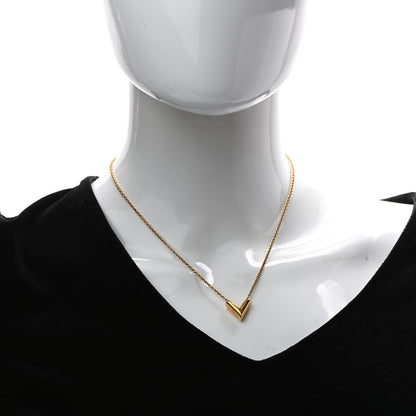 Louis Vuitton Essential V Necklace Gold 2 of 5