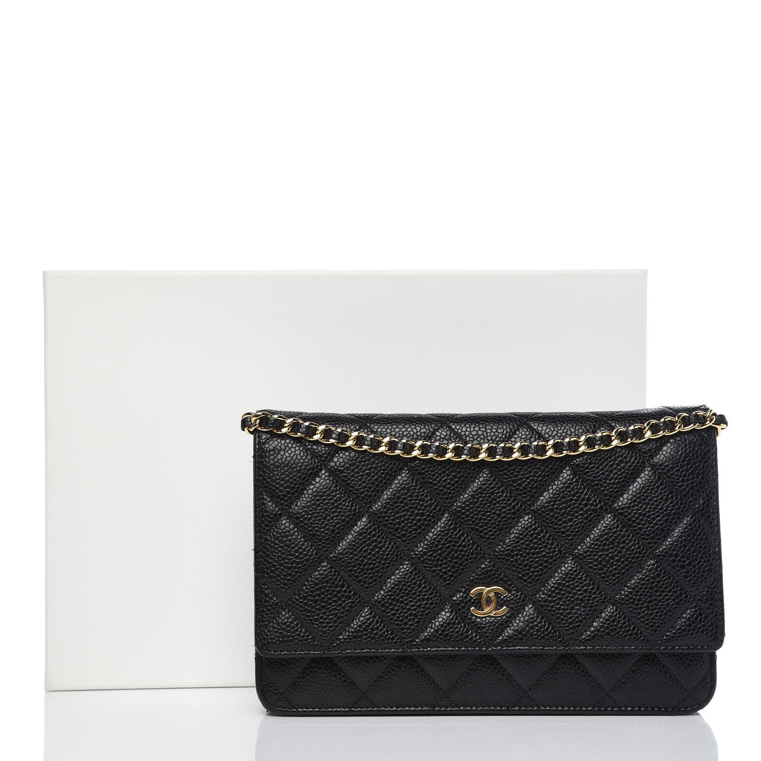 Chanel Caviar Quilted Wallet On Chain WOC Black 10 of 10