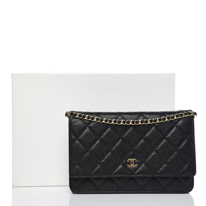 Chanel Caviar Quilted Wallet On Chain WOC Black 10 of 10