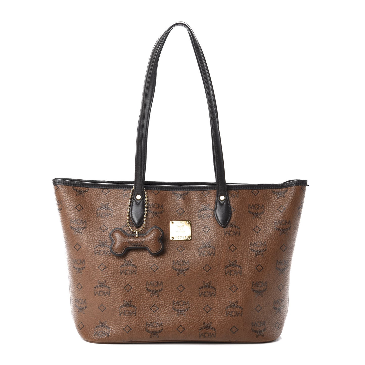 Visetos Dog Bone Shopper Tote Brown